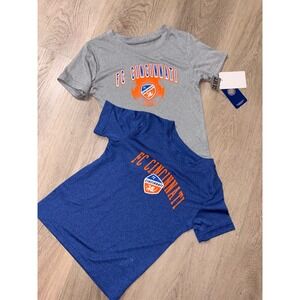 MLS FC Cincinnati Boys 2 Piece T-Shirt Set Blue Grey 4T FCC New